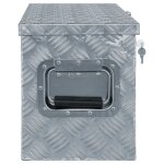 Vidaxl bote en aluminium 61, 5 x 26, 5 x 30 cm argent
