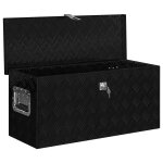Vidaxl boîte en aluminium 80x30x35 cm noir Vidaxl boîte en aluminium 80x30x35 cm noir