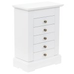 Vidaxl bote  bijoux avec miroir mdf 25 x 13, 5 x 34 cm
