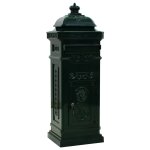 Vidaxl bote aux lettres  pilier aluminium vintage antirouille vert
