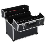 Vidaxl bote  outils 38x22, 5x34 cm noir aluminium
