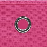 Vidaxl botes de rangement 10 pcs tissu intiss 28x28x28 cm rose