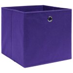 Vidaxl botes de rangement 10 pcs tissu intiss 28x28x28 cm violet