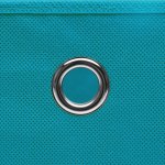 Vidaxl botes de rangement 4 pcs tissu intiss 28x28x28 cm bleu azur