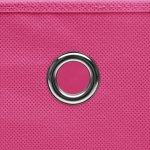 Vidaxl botes de rangement 4 pcs tissu intiss 28x28x28 cm rose
