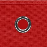 Vidaxl botes de rangement 4 pcs tissu intiss 28x28x28 cm rouge