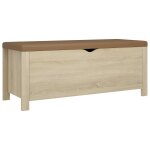 Vidaxl bo�te de rangement coussin ch�ne sonoma 105x40x45 cm agglom�r�