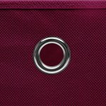 Vidaxl bo�tes de rangement avec couvercles 4pcs 28x28x28cm rouge fonc�