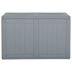Vidaxl boîte de rangement de jardin 180 l gris pp Vidaxl boîte de rangement de jardin 180 l gris pp