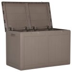 Vidaxl boîte de rangement de jardin 180 l marron pp Vidaxl boîte de rangement de jardin 180 l marron pp