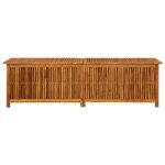 Vidaxl boîte de rangement de jardin 200x50x58 cm bois d'acacia solide Vidaxl boîte de rangement de jardin 200x50x58 cm bois d'acacia solide