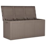 Vidaxl boîte de rangement de jardin 270 l marron pp Vidaxl boîte de rangement de jardin 270 l marron pp