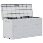 Vidaxl bote de rangement de jardin 280 l gris clair