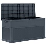 Vidaxl bote de rangement de jardin 320 l anthracite
