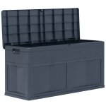 Vidaxl bo�te de rangement de jardin 320 l noir