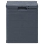 Vidaxl bote de rangement de jardin 90 l anthracite