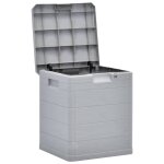 Vidaxl bote de rangement de jardin 90 l gris clair