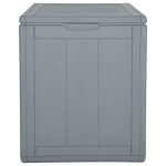 Vidaxl boîte de rangement de jardin 90 l gris pp Vidaxl boîte de rangement de jardin 90 l gris pp