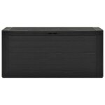 Vidaxl bo�te de rangement de jardin anthracite 116x44x55 cm