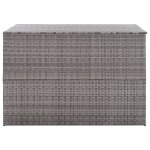 Vidaxl bo�te de rangement de jardin gris 150x100x100 cm r�sine tress�e