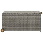 Vidaxl bo�te de rangement de jardin gris clair 120x65x61 cm rotin