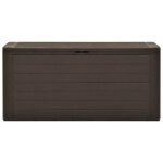 Vidaxl bo�te de rangement de jardin marron 116x44x55 cm