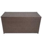 Vidaxl bo�te de rangement de jardin marron 120x50x60 cm r�sine tress�e