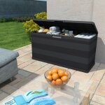 Vidaxl bo�te de rangement de jardin noir 117x45x56 cm