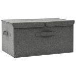 Vidaxl bo�te de rangement tissu 50x30x25 cm anthracite