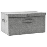 Vidaxl bo�te de rangement tissu 50x30x25 cm gris