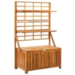 Vidaxl bote de rangement et treillis 99x55x160cm bois d'acacia solide