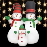 Vidaxl bonhomme de neige gonflable famille p�re no�l led ip44 240 cm