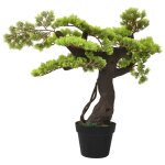Vidaxl bonsa de cyprs artificiel avec pot 70 cm vert