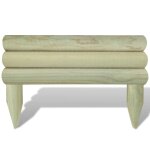 Vidaxl bordure horizontale de pelouse 6 pcs bois de pin 60 cm