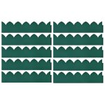 Vidaxl bordures de jardin 10 pcs vert 65x15 cm pp