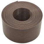 Vidaxl bordure de jardin marron pe 10 m 10 cm