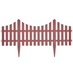 Vidaxl bordures de pelouse 17 pcs 10 m marron