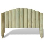 Vidaxl bordure vote de pelouse 10 pcs bois 55 cm