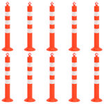 Vidaxl bornes de contr�le du trafic 10 pcs avec cha�ne 75 cm pe