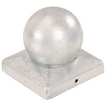 Vidaxl bouchons de poteau 6 pcs globe final m�tal galvanis� 101x101 mm