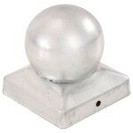 Vidaxl bouchons de poteau 6 pcs globe final m�tal galvanis� 91x91 mm