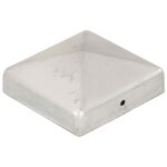 Vidaxl bouchons de poteau de cl�ture 6 pcs m�tal galvanis� 81x81 mm