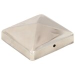 Vidaxl bouchons de poteau de clture pyramidaux 6 pcs inox 91x91 mm
