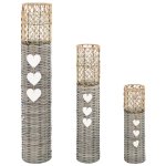 Vidaxl bougeoirs 3 pcs osier
