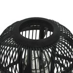 Vidaxl bougeoir debout bambou noir