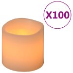 Vidaxl bougies lectriques  led 100 pcs blanc chaud
