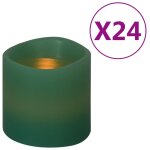Vidaxl bougies lectriques  led 24 pcs blanc chaud