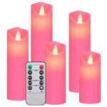Vidaxl bougies lectriques led 5 pcs avec tlcommande blanc chaud