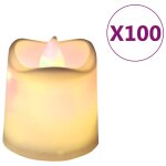 Vidaxl bougies lectriques sans flamme  led 100 pcs blanc chaud