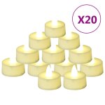 Vidaxl bougies lectriques sans flamme  led 20 pcs blanc chaud